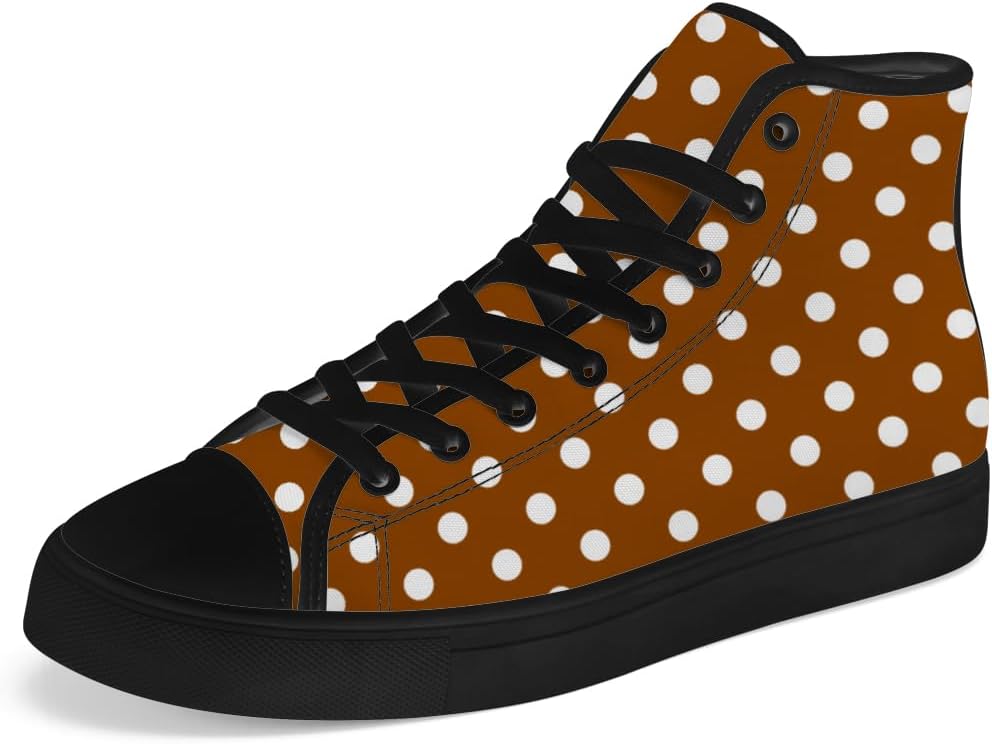 

Кеды на высокой подошве с узором в горох chebing, высокие кроссовки с шнуровкой, повседневная обувь, подарок для мужчин и женщин, 614 Brown
