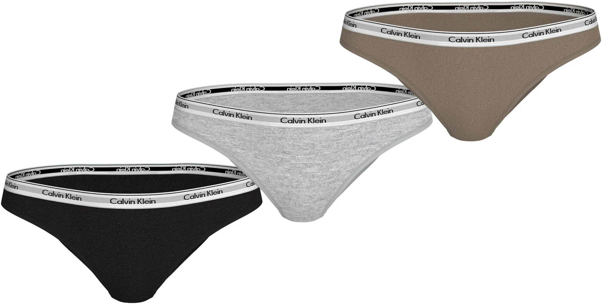 

Трусики бикини Calvin Klein Underwear "3 PACK BIKINI (LOW-RISE)" (3 шт. в упаковке, 3 шт. в упаковке), с поясом с логотипом, черный