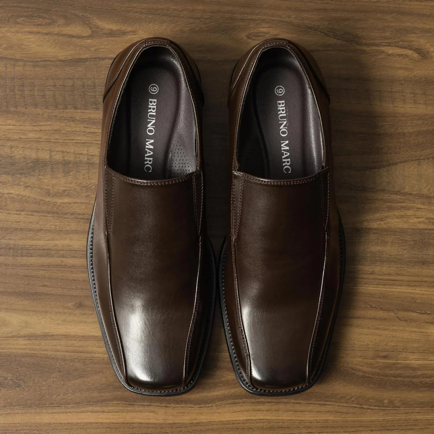Лоферы мужские Bruno Marc, Dark Brown — фото 4
