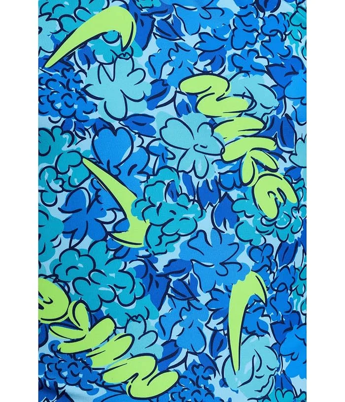 Купальник раздельный Doodle Floral Spiderback Midkini Set Nike Kids, Blue Crystal — фото 3