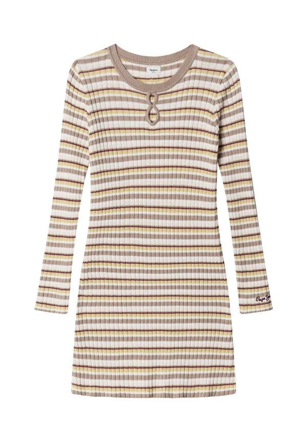 Платье-Свитер цвета олененка Pepe Jeans, Soft Yellow