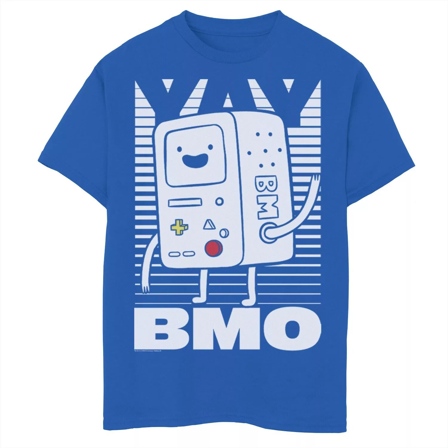 

Футболка Cartoon Network Adventure Time BMO Wave YAY для мальчиков 8–20 лет с рисунком Halftone Fade Licensed Character