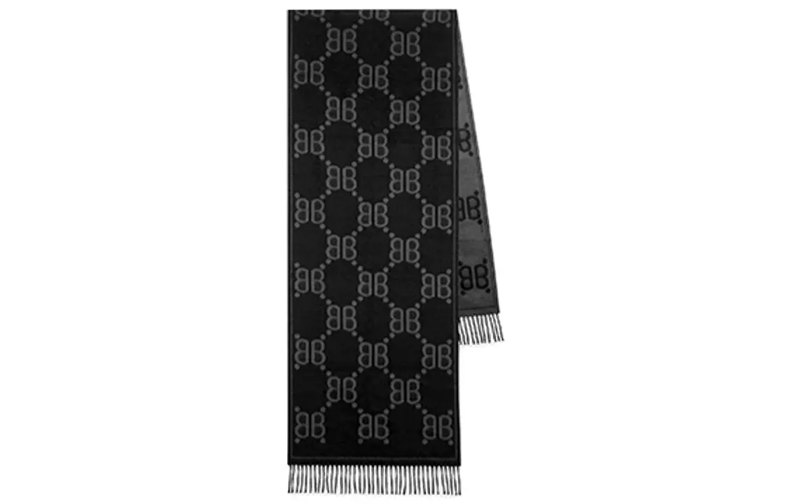

Вязаный шарф унисекс Balenciaga, Black/dark gray