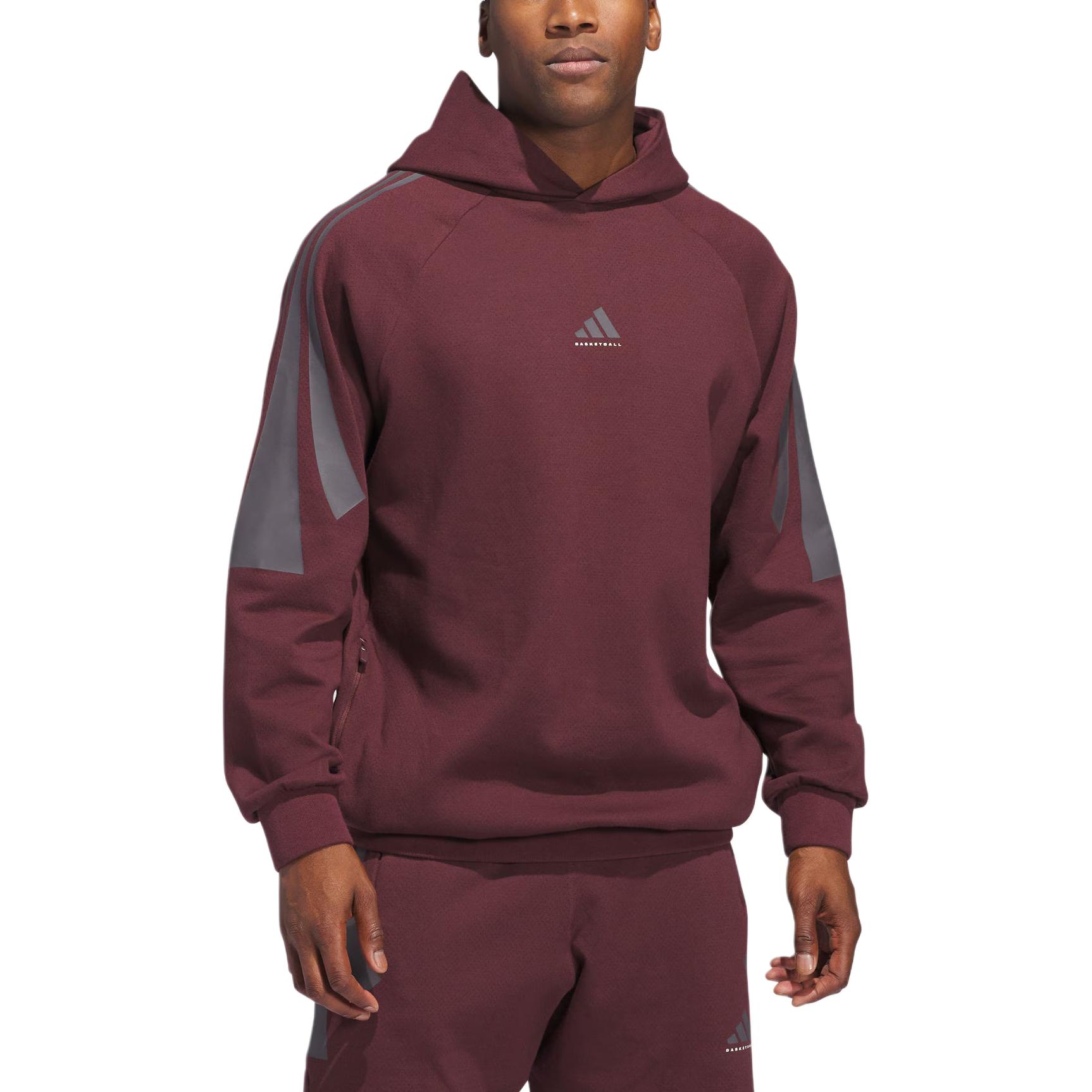 Adidas Толстовка Spacer Hoodie Unisex Aurora Gemstone Red — фото 4