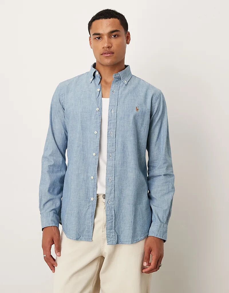 

Рубашка Polo Ralph Lauren Denim, средне-синего цвета