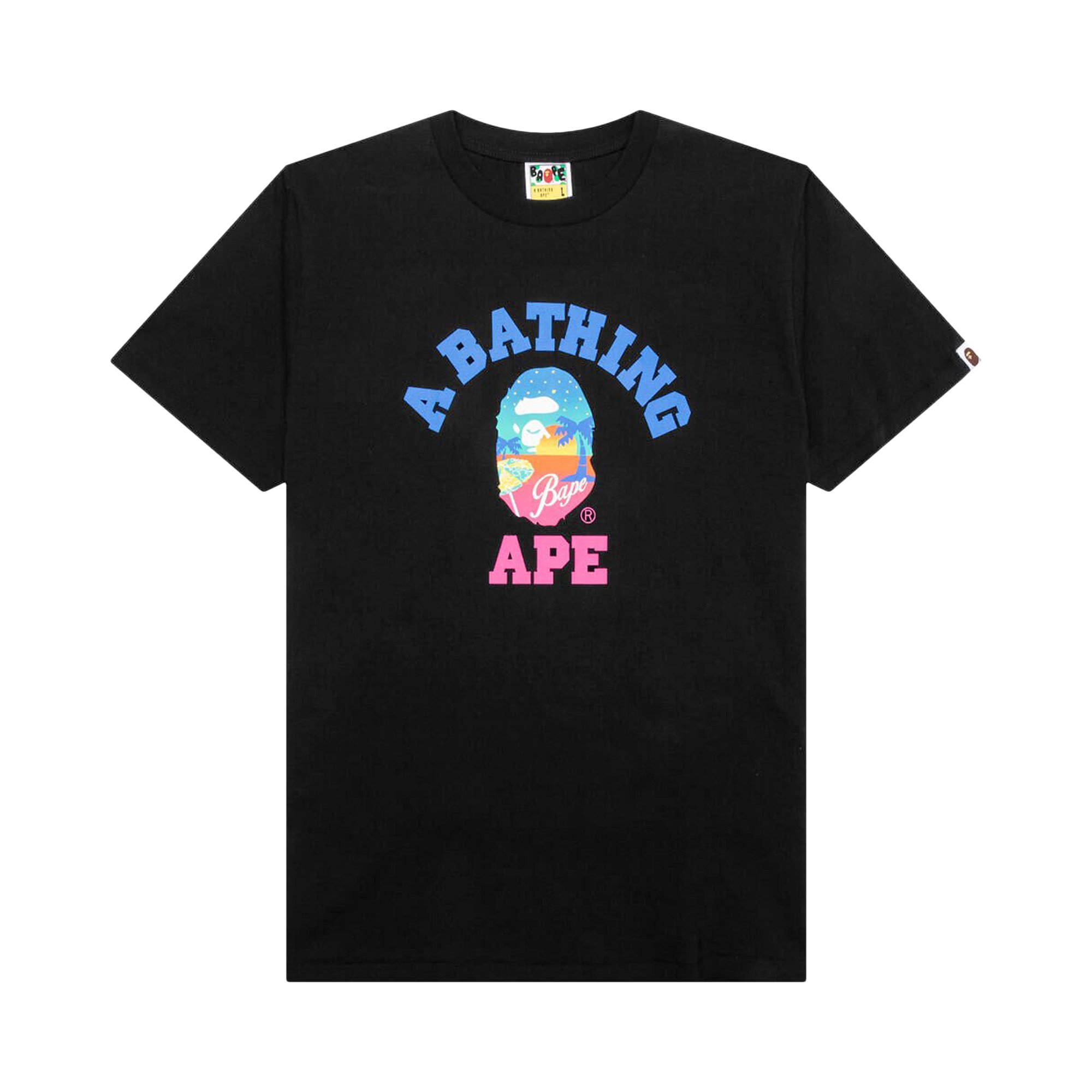 

Пляжная футболка BAPE Sunset, черная, Черный, Пляжная футболка BAPE Sunset, черная