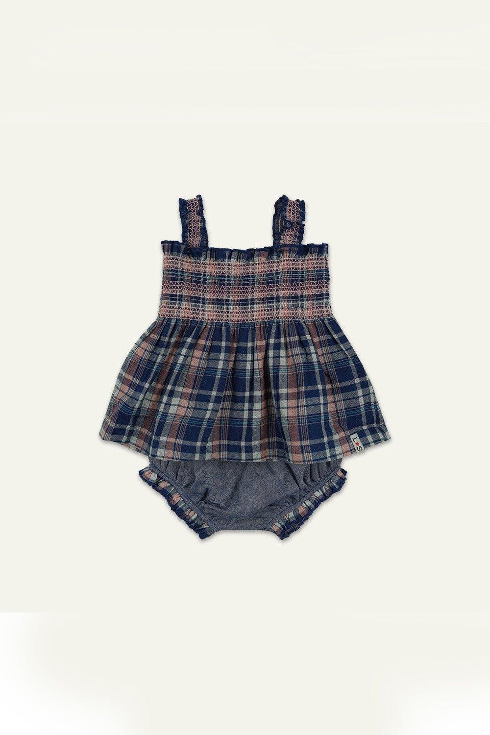 

Двусторонний комплект туники в клетку и однотонной ткани Lilly + Sid, мультиколор