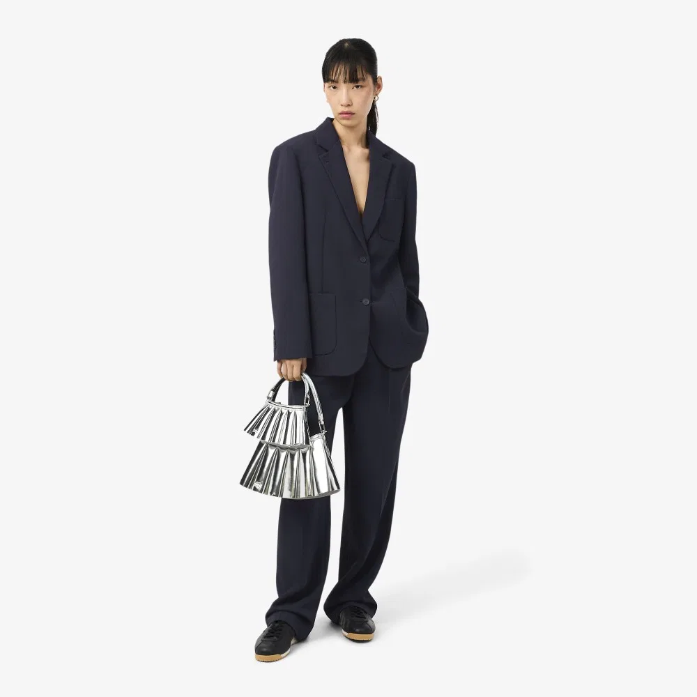Блейзер Lacoste Iconic Fluid Relaxed Fit, тёмно-синий — фото 4