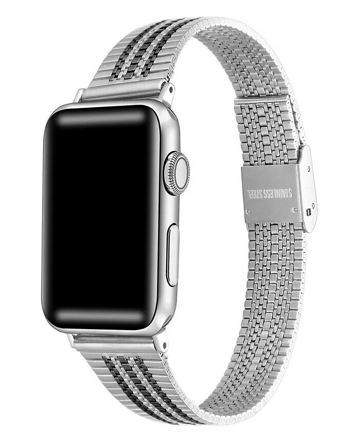 

Двухцветный ремешок унисекс Eliza из нержавеющей стали для Apple Watch, размер — 42 мм, 44 мм, 45 мм, 49 мм Posh Tech, мультиколор