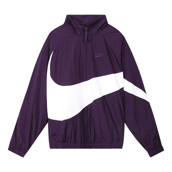 

Куртка Nike Big Swoosh Sportswear Full Cardigan Woven Stand Collar Jacket For Men Purple, фиолетовый