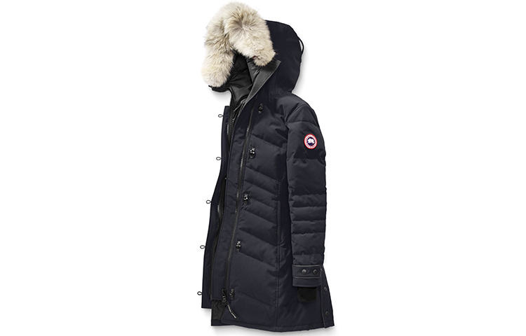 

Женский пуховик Canada Goose, темно-синий