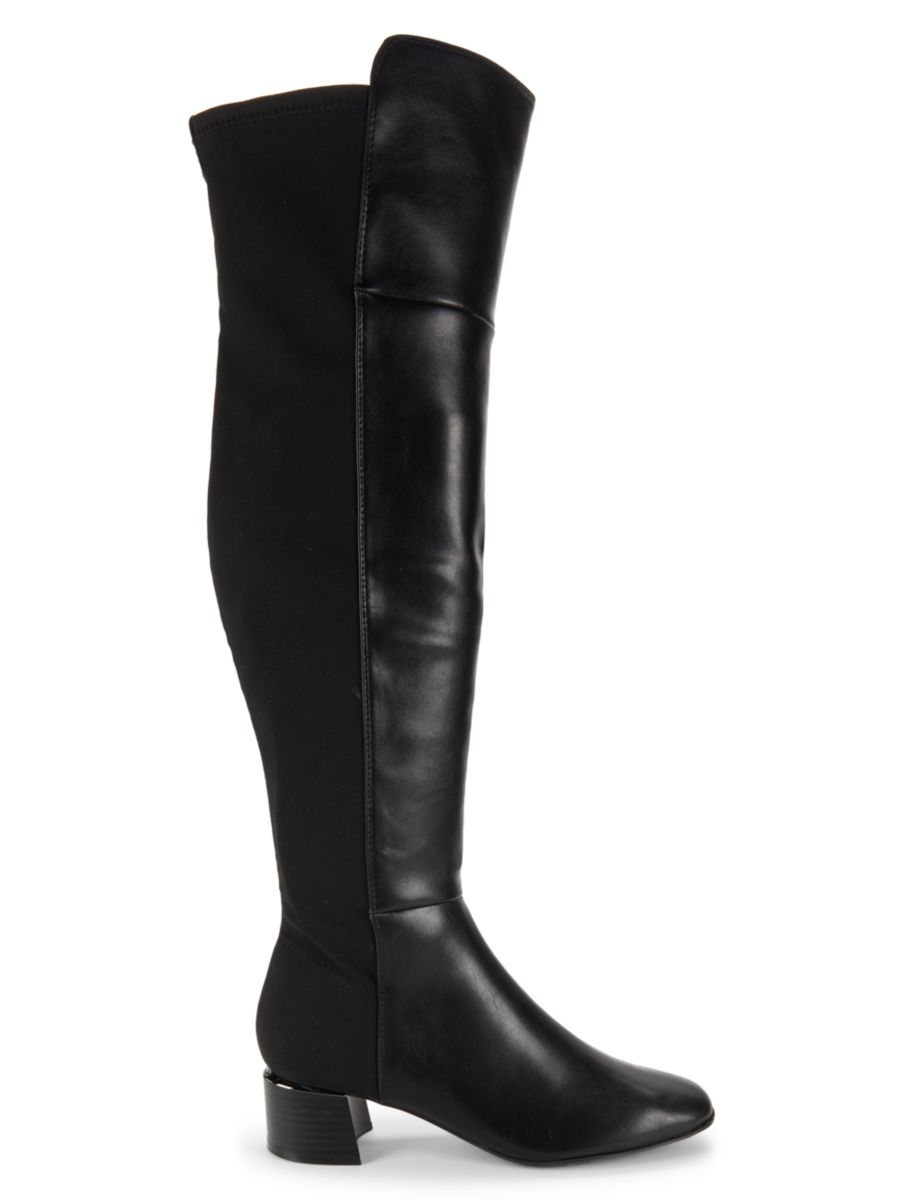 Сапоги Pemmie Square Toe до колена Calvin Klein, черный
