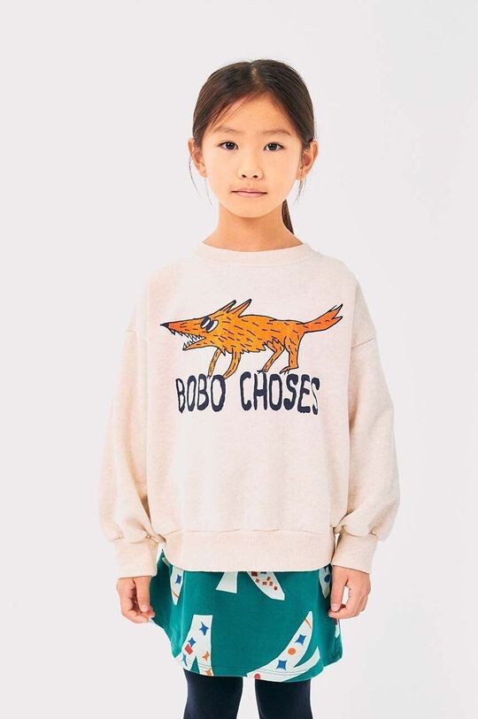 

Хлопковый свитшот The Clever Fox Bobo Choses, бежевый