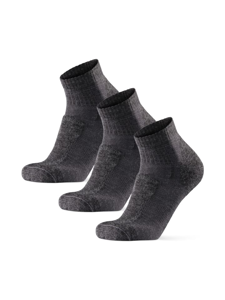 

DANISH ENDURANCE Походные низкие носки из шерсти мериноса серого цвета