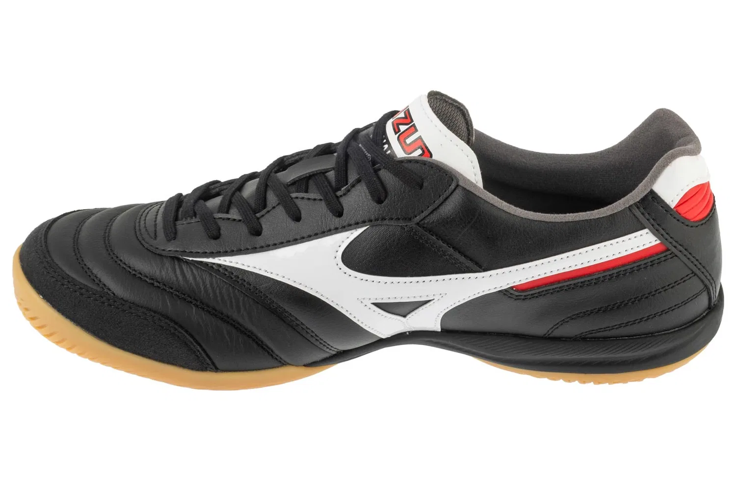 Кроссовки для зала, кожаные, Mizuno, черный — фото 2