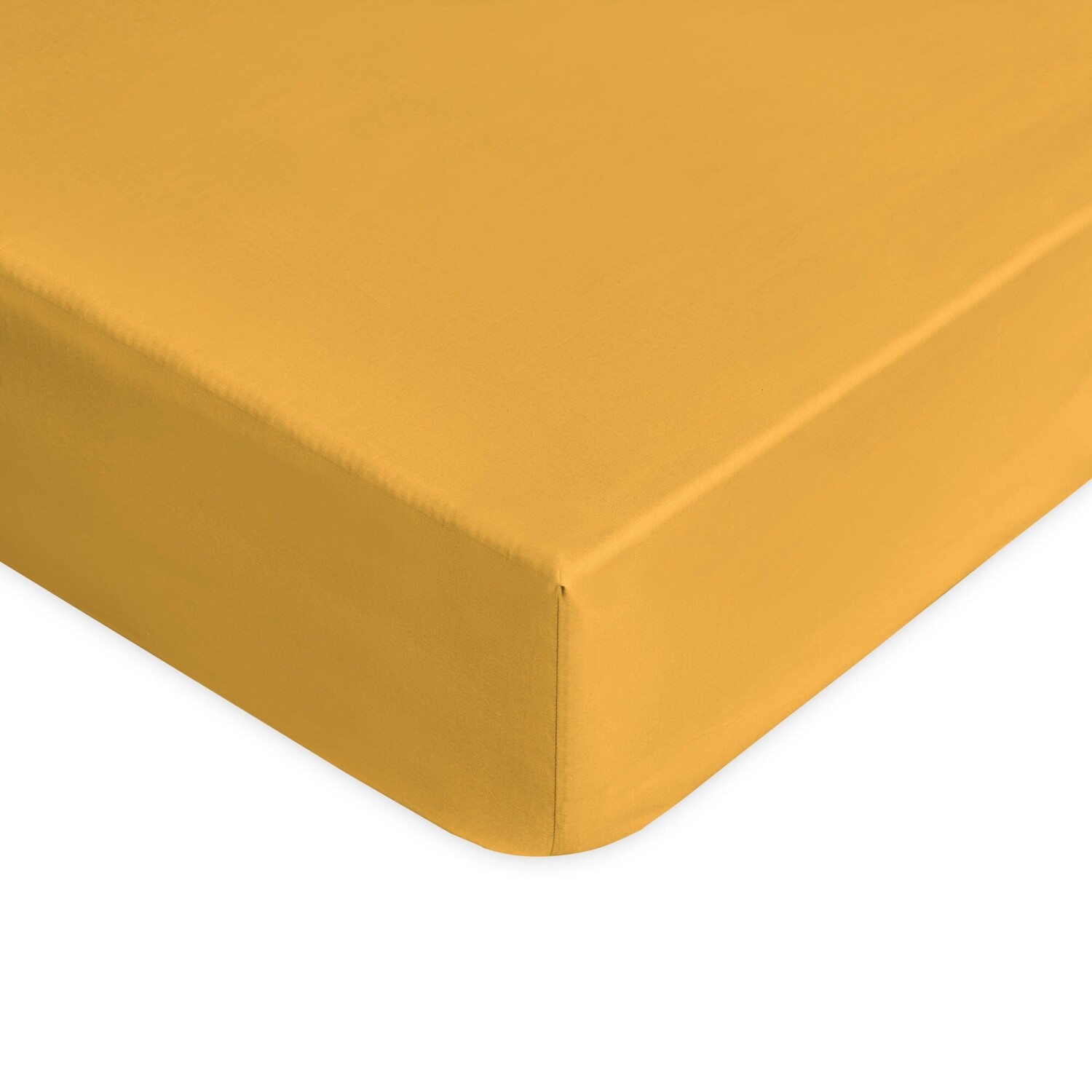 

Простыня на резинке из чистого хлопкового сатина 300TC Solid Color - Gottardo Lisola Basic, сейтан, двуспальный