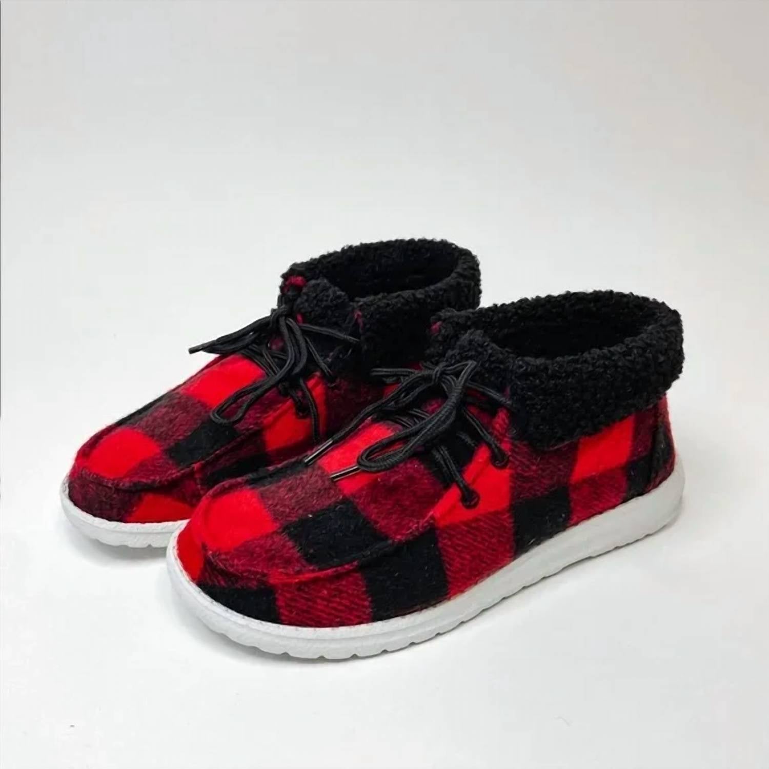 Женские кроссовки Mighty Sneaker Bootie в красную клетку Buffalo Gypsy Jazz
