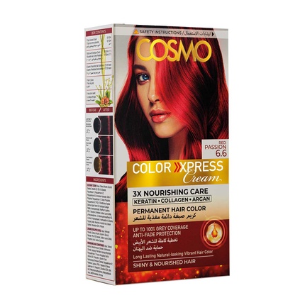 

Краска для волос Color Express Permanent Hair Color Cream Kit Red Passion 66
