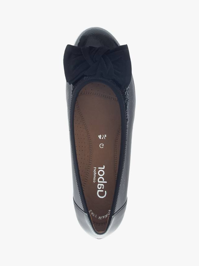 Балетки Sage Wide Fit из лаковой кожи Gabor, Black — фото 2