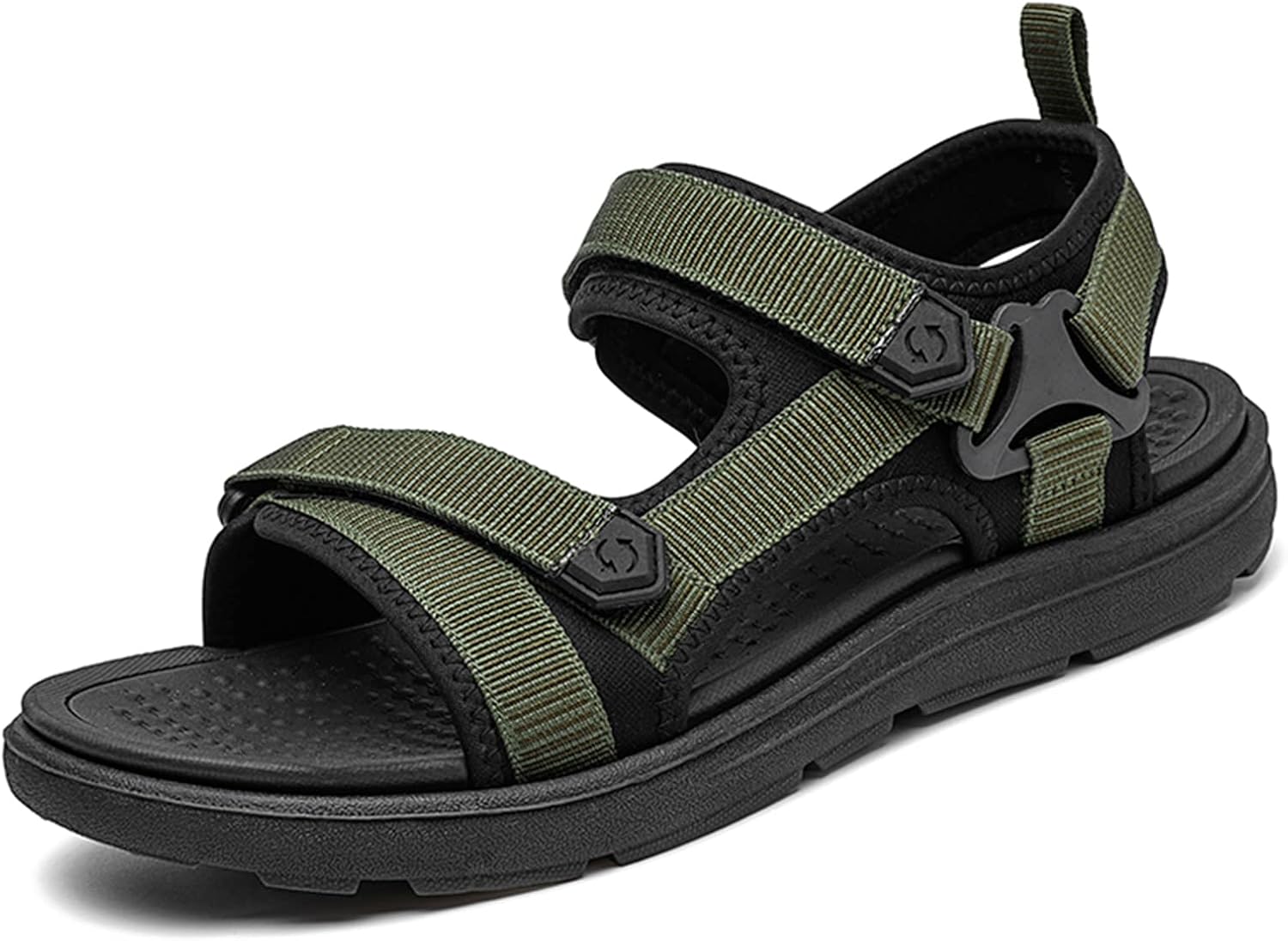 

Мужские спортивные сандалии Eliogn с поддержкой свода стопы, с открытым носком, для походов по тропам, пляжные сандалии, летние водные обувь, зеленый