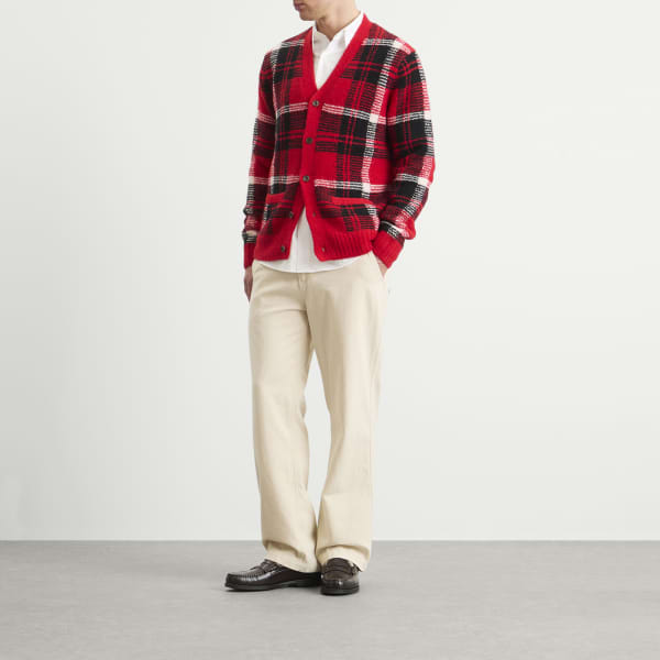 Клетчатый кардиган Polo Ralph Lauren, красный combo — фото 4