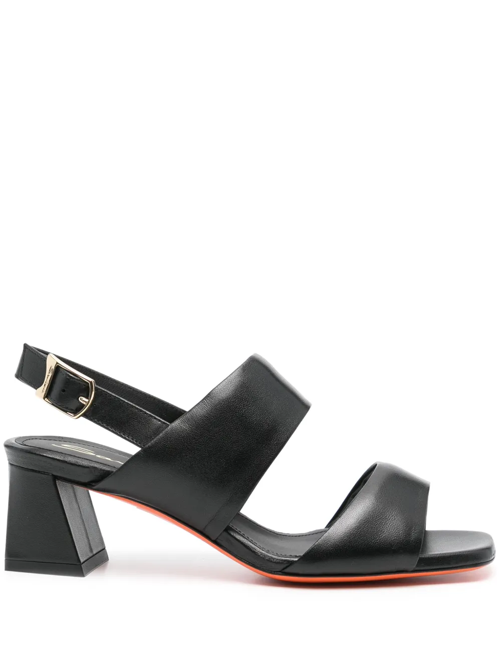 Босоножки с ремешком на пятке Santoni, черный