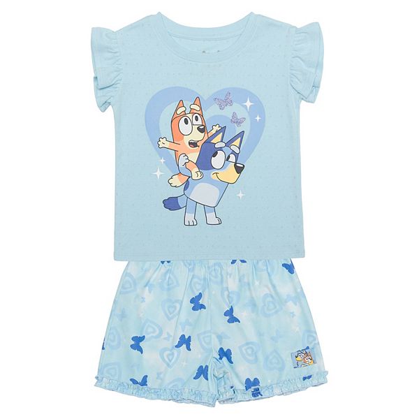 

Комплект топ и шорты Baby & Toddler Bluey Butterflies Licensed Character