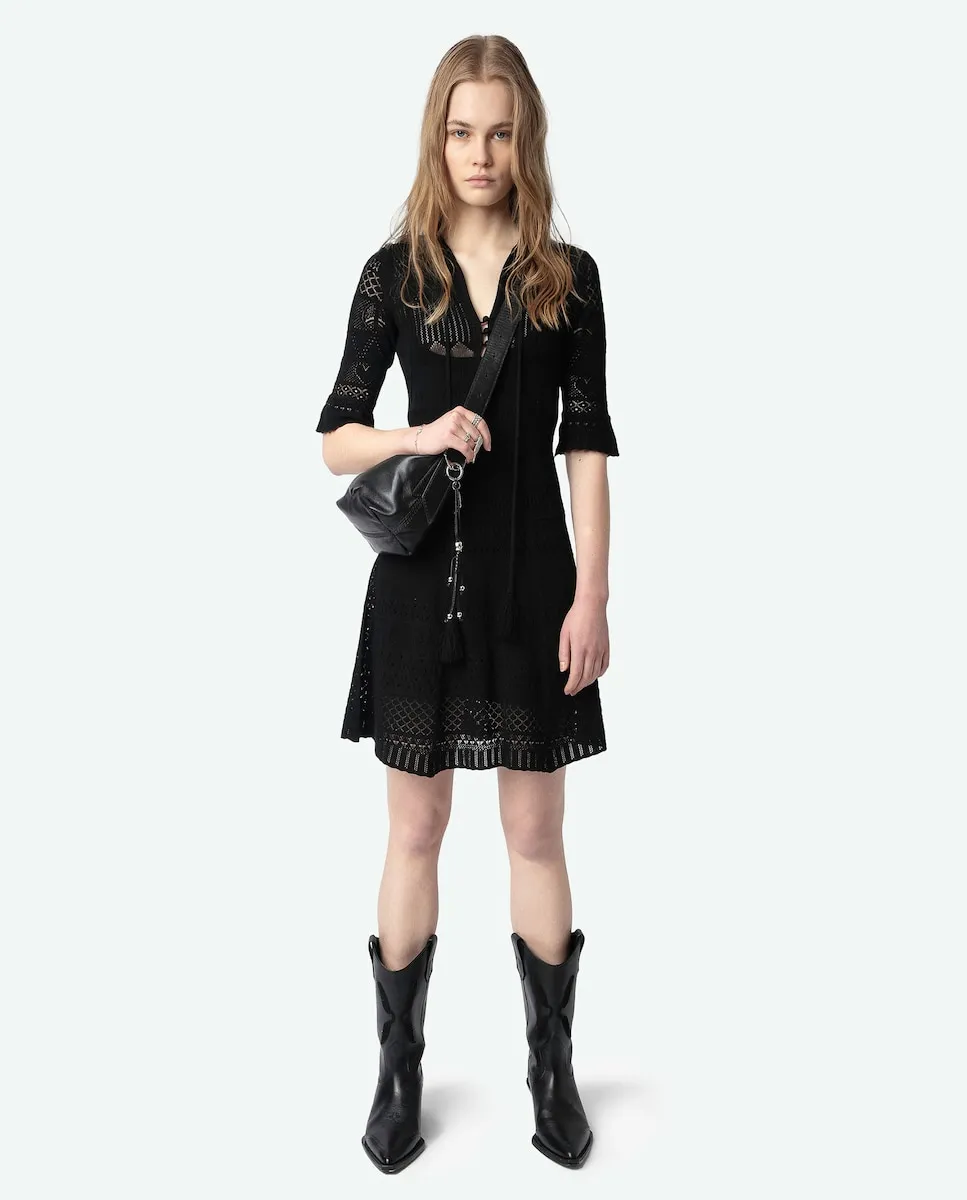 

Короткое платье Memphisa с рукавами 3/4 Zadig & Voltaire, черный