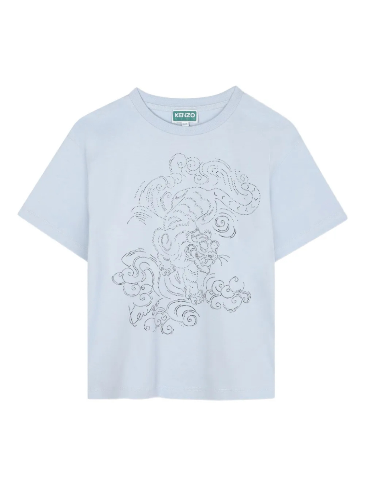 

Футболка с графическим принтом и короткими рукавами Kenzo Kids, синий