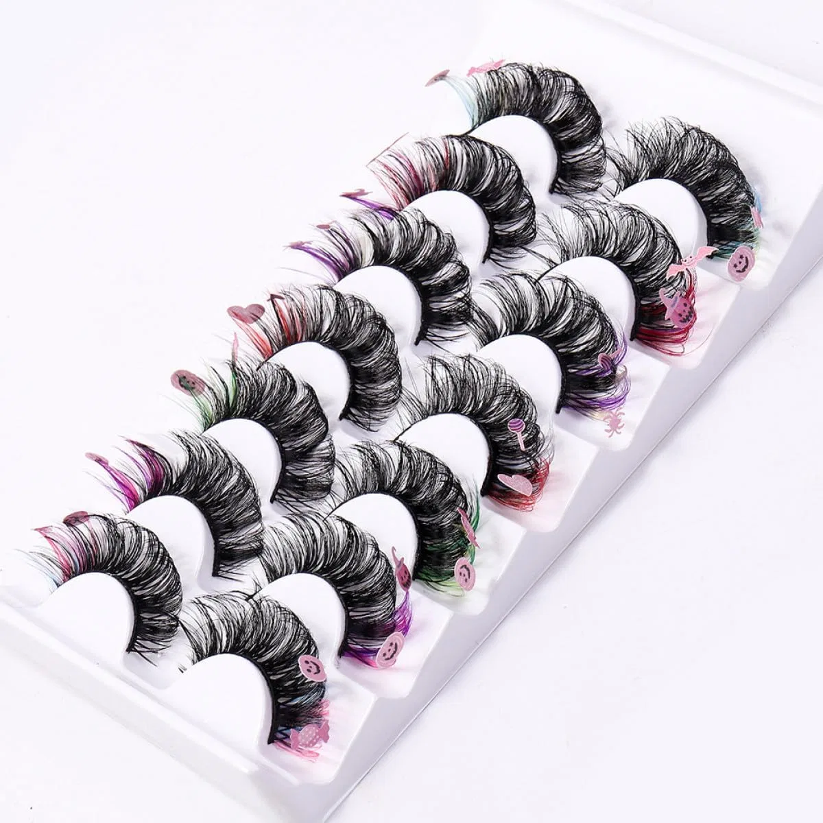 Накладные ресницы Color False Eyelash Extension, 7 пар, разноцветные — фото 2