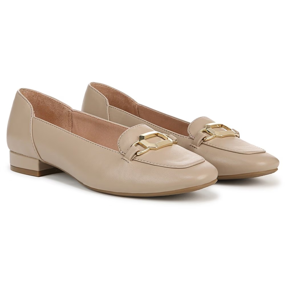 Туфли-лоферы Celine Lifestride, tender taupe faux leather