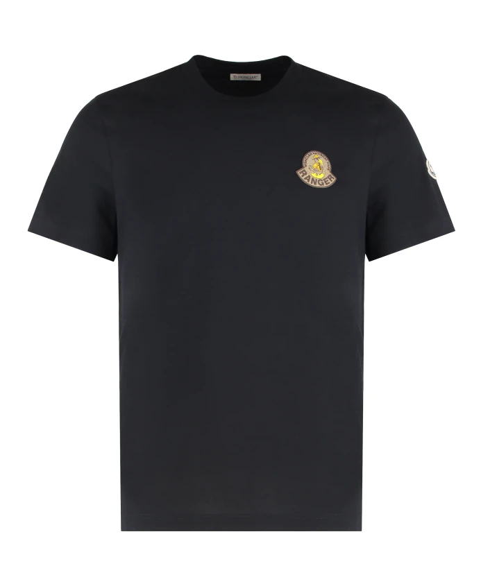 

Хлопковая футболка с логотипом Mon duck Moncler, черный