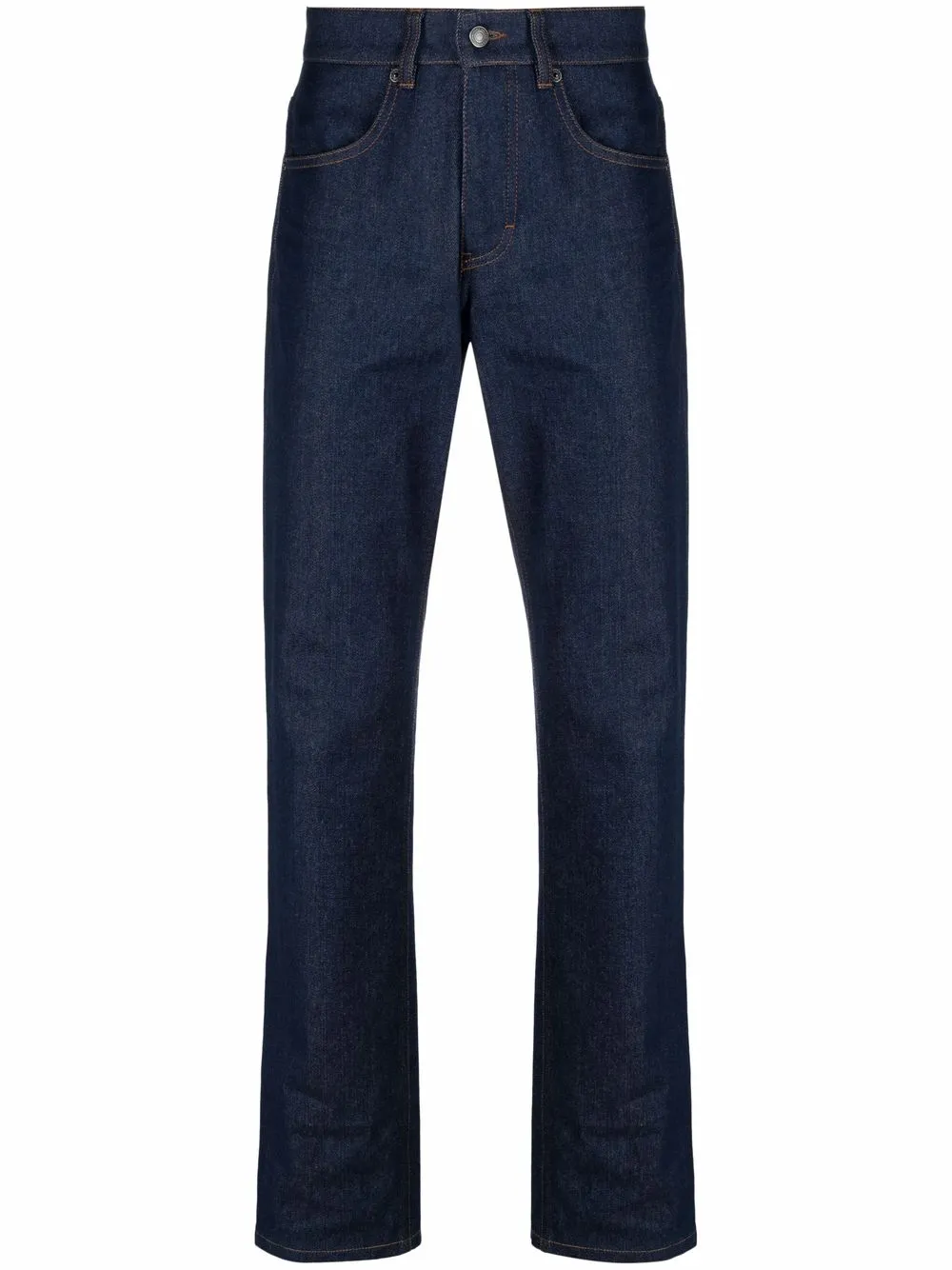 

Прямые джинсы средней посадки Ami Paris, синий