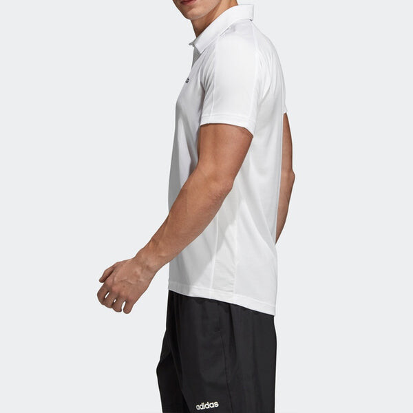 Футболка adidas Sports Training Short Sleeve Polo Shirt White, белый — фото 4