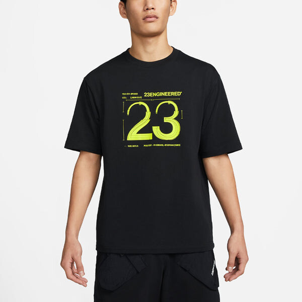 Футболка Men's Air Jordan SS22 23 Engineered Printing Short Sleeve Black T-Shirt, черный — фото 3