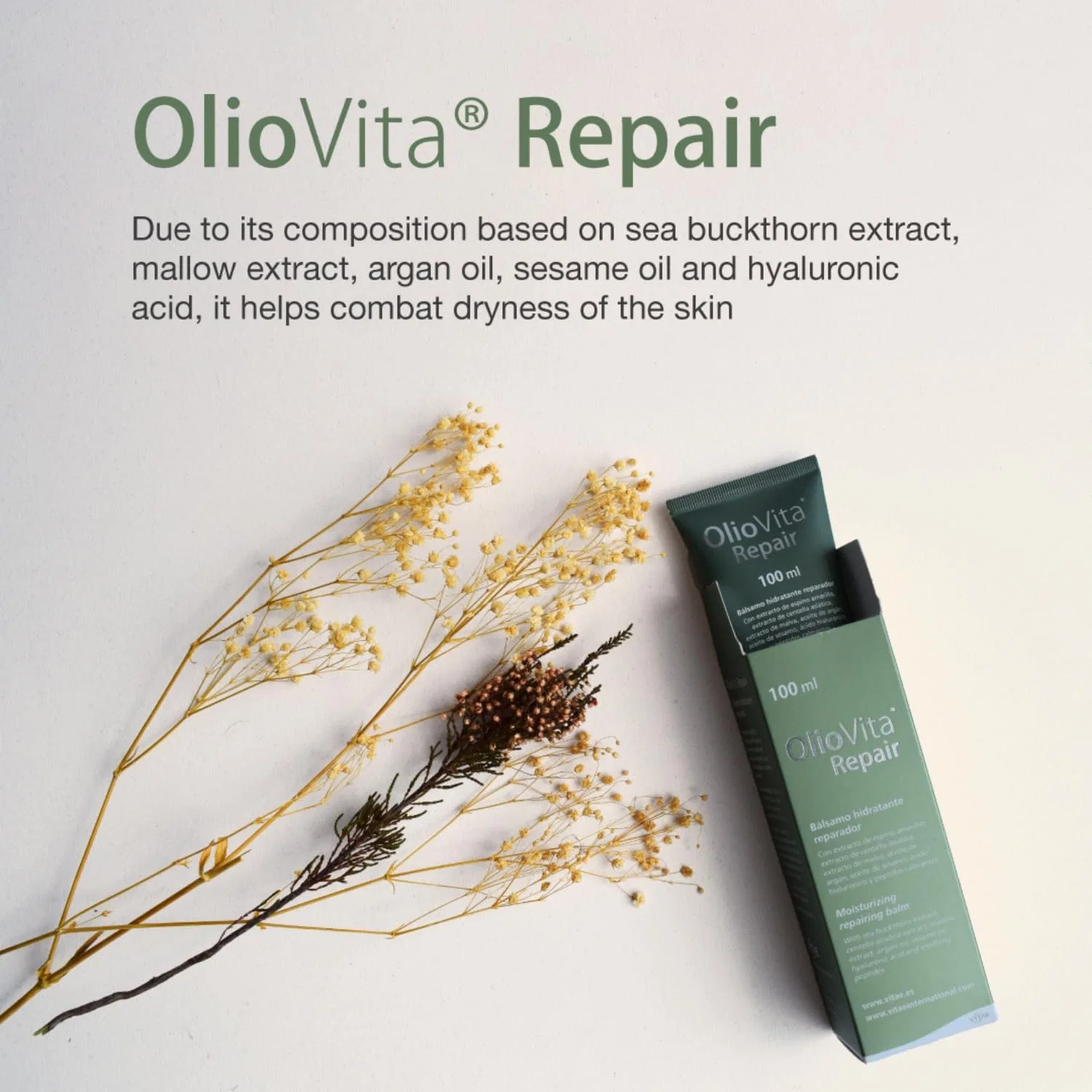 Молочко для умывания Vitae — Восстанавливающий увлажняющий бальзам Oliovita Repair, 100 мл — фото 3