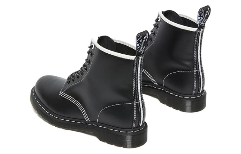 Мужские ботинки Dr.Martens 1460 кожаные с контрастной прострочкой, черный — фото 4