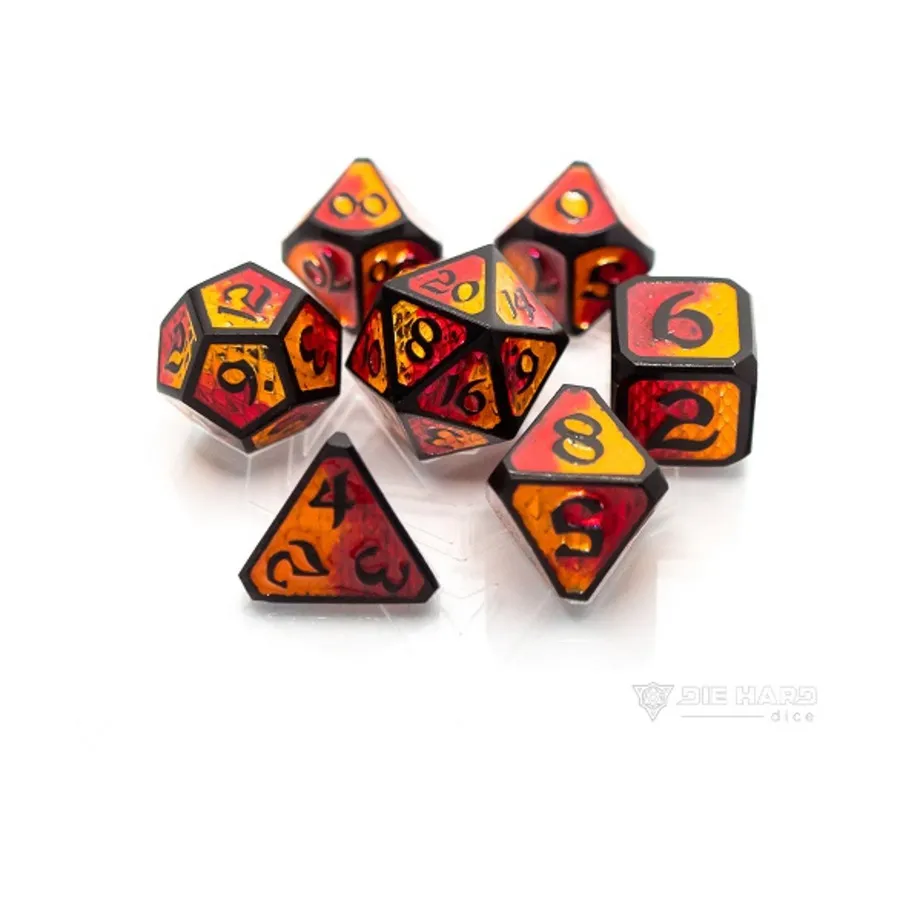 

Набор Drakona Embers Poly - Нали (7), Metal Poly Dice Sets (Die Hard Dice)