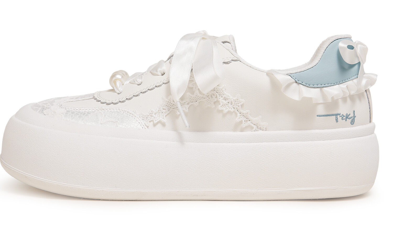 

Кроссовки TTKJ Skateboarding Shoes Women's Low-top, цвет Lace white