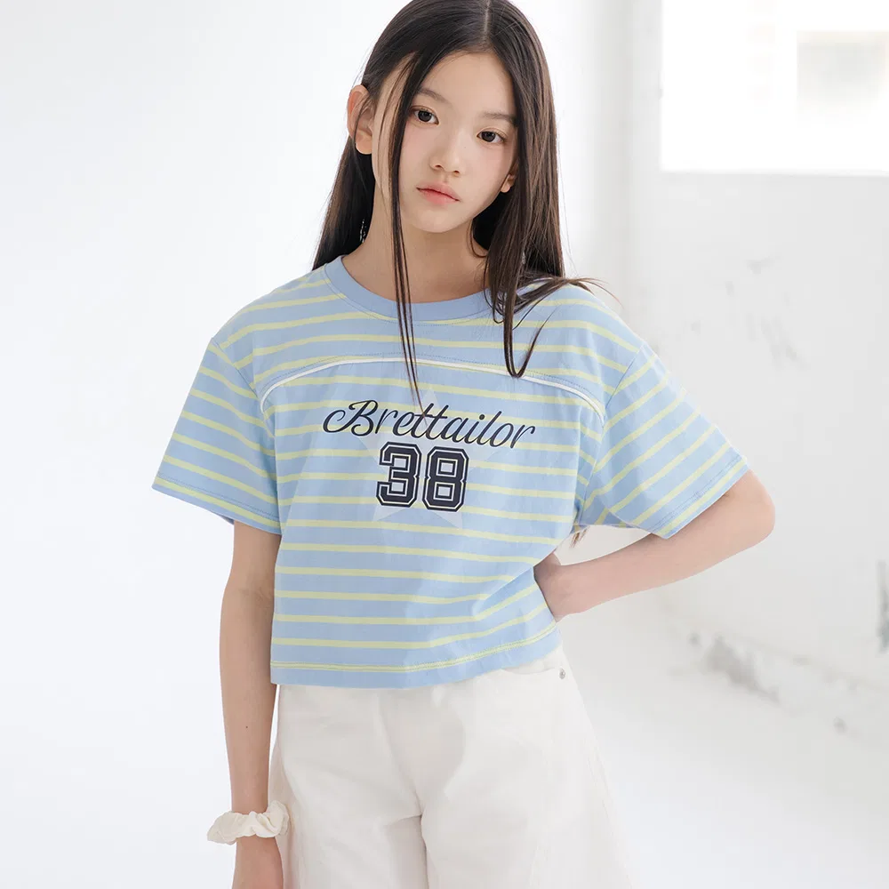 Детская футболка Aqua Blue College Semi-Crop от Brettailor