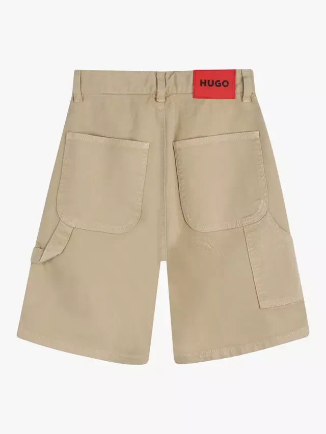 Детские шорты-чиносы до колена, цвет камень HUGO BOSS — фото 2