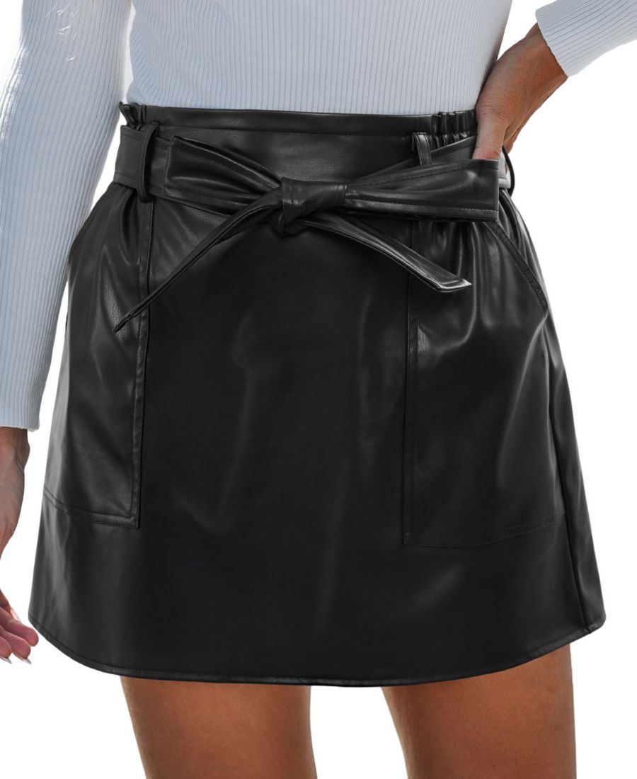 

Женская бархатная мини-юбка из веревки черного цвета Cupshe, Black
