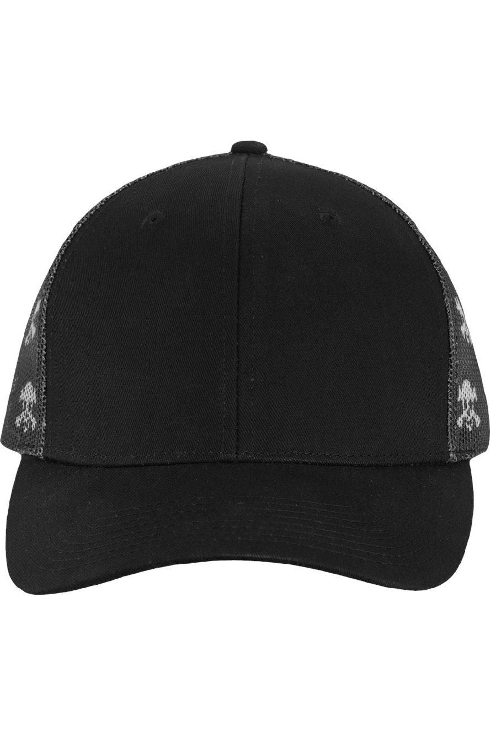 

Кепка дальнобойщика с сетчатым принтом Kati, цвет black/ black/ skull