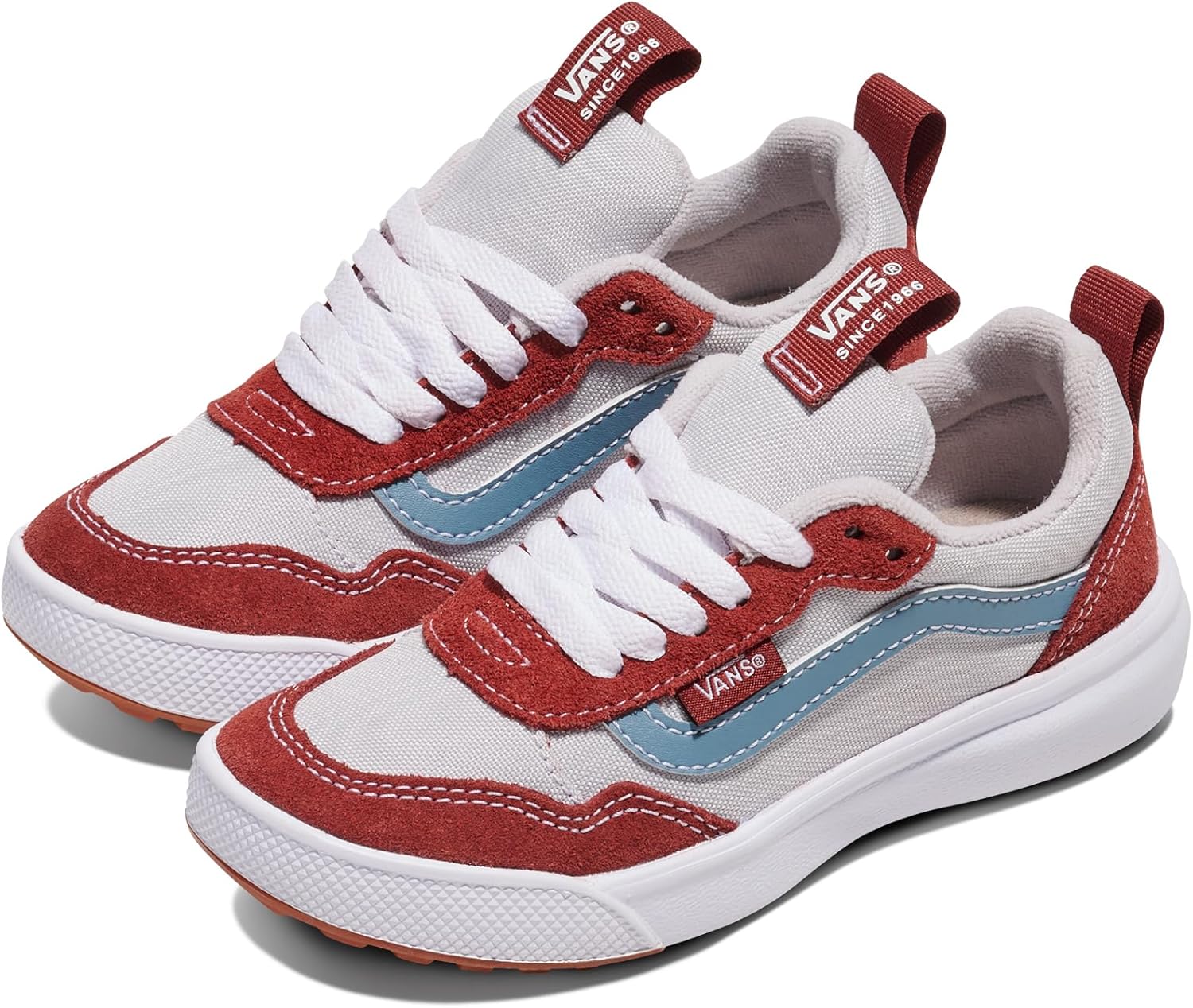 Кроссовки Vans для детей и подростков, Спортивная обувь для мальчиков и девочек для ходьбы, походов и моды, красный — фото 2