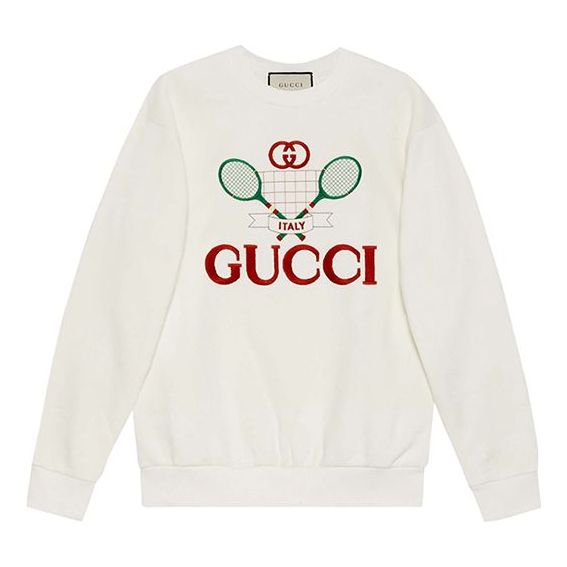

Толстовка (WMNS) Gucci Cotton Tennis Racket Print Sweatshirt For Ivory 469250-XJBIY-9381