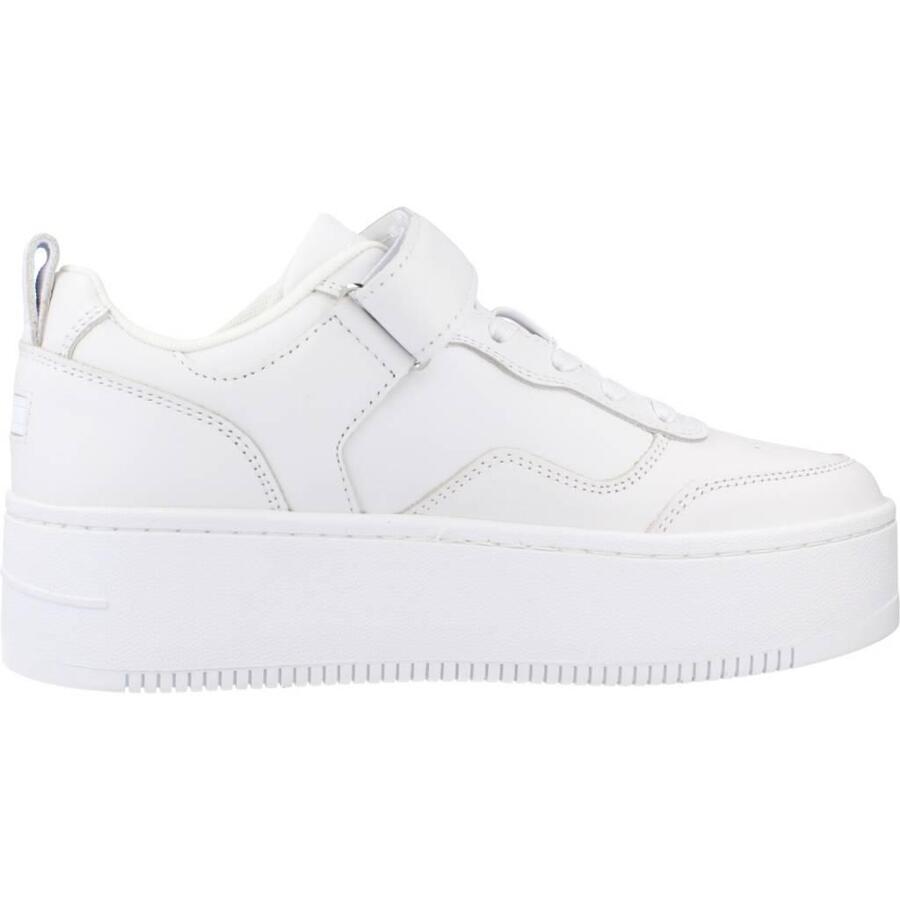 TOMMY HILFIGER Кроссовки Tommy Jeans модель Adhesive Strip Flatform цвет белый — фото 4