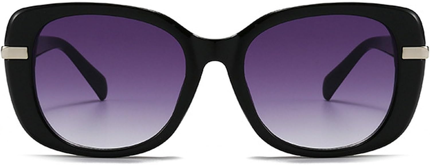 

Модные квадратные солнцезащитные очки для женщин в винтажном стиле, роскошные овальные солнцезащитные очки с защитой от УФ-излучения UV400, увеличенного размера с градиентным переходом цвета mincl, Black Gray