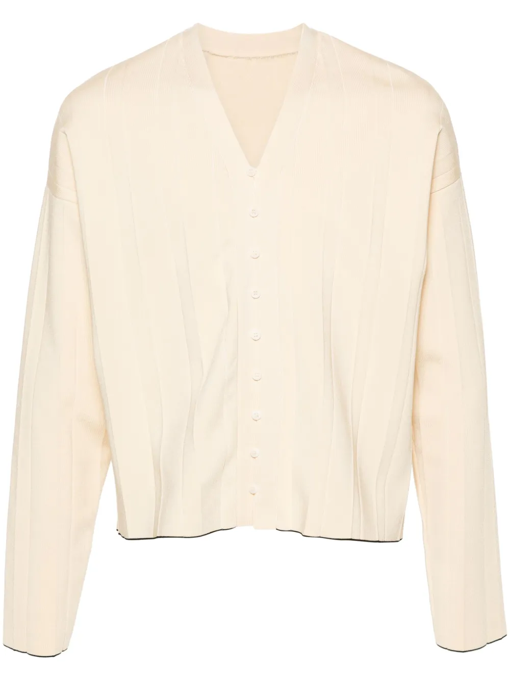 

Плиссированный кардиган в рубчик JACQUEMUS, нейтральный