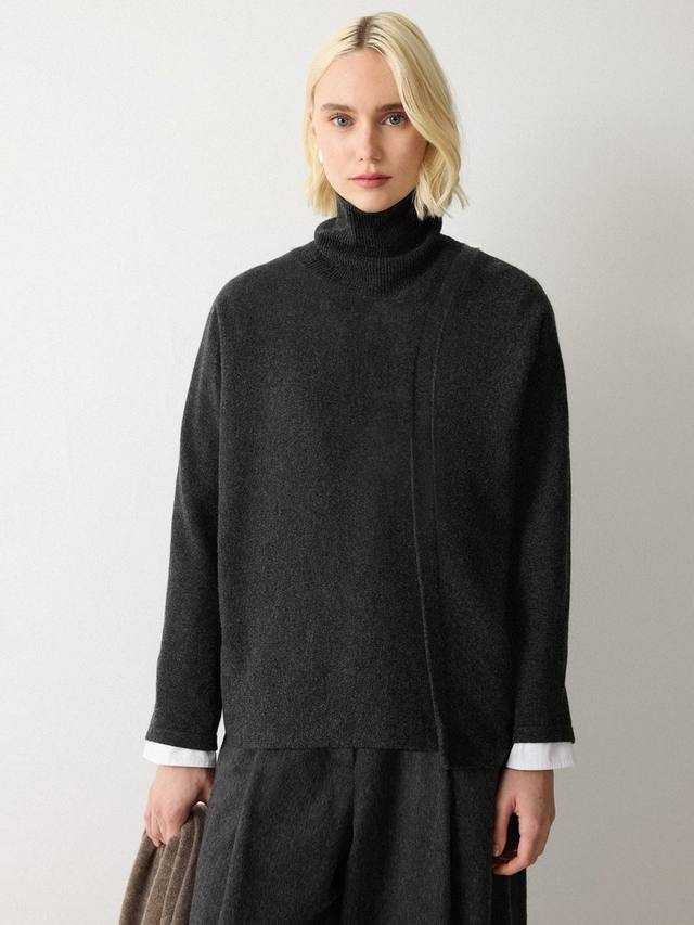 

Джемпер из чистой шерсти с накладным швом Jigsaw, Charcoal