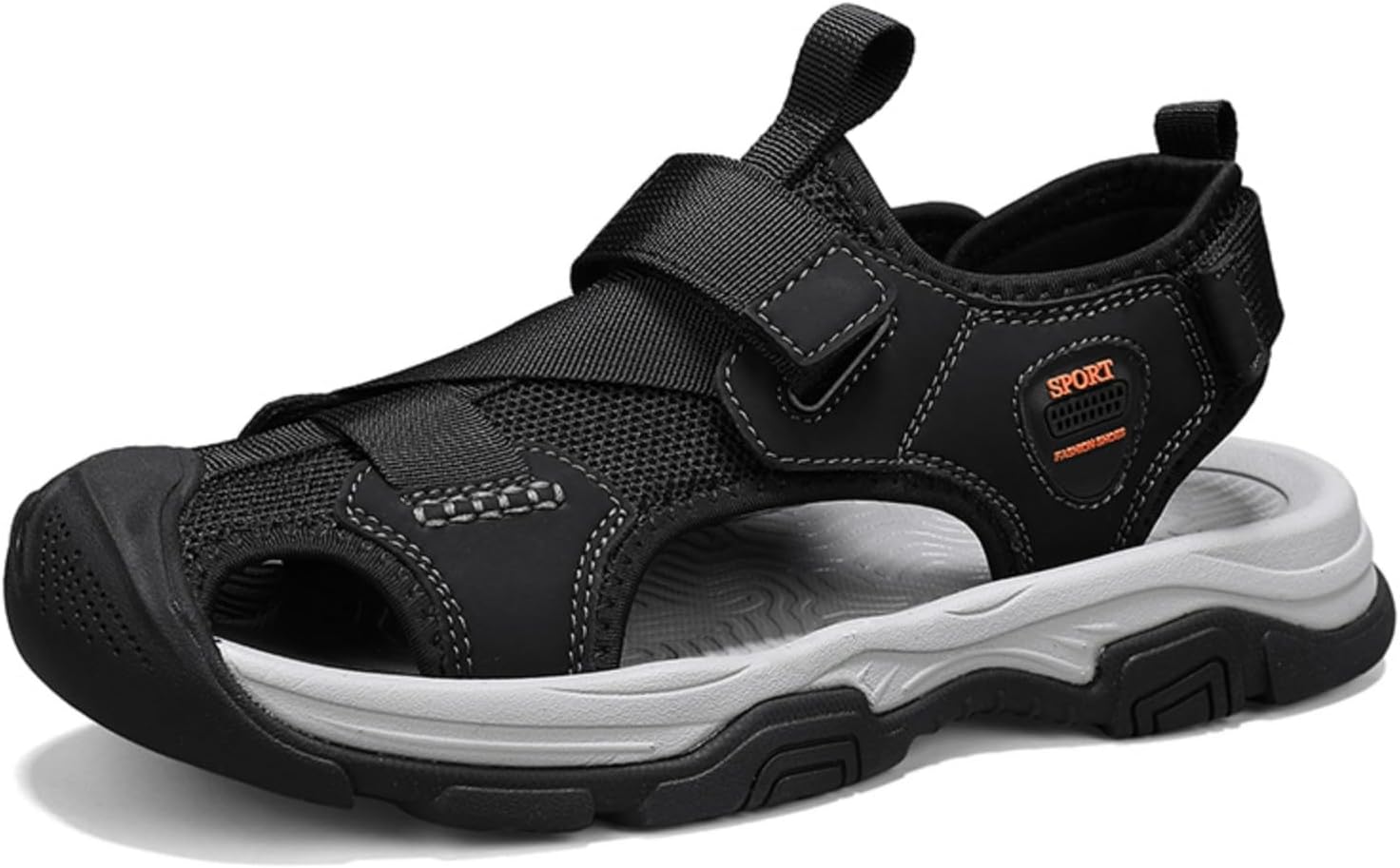 

Мужские летние сандалии для спорта и путешествий, легкие дышащие сандалии, пляжная обувь Ucilxi, черный